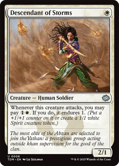 Descendant of Storms (Tarkir: Dragonstorm) Light Play
