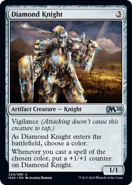 Diamond Knight (Magic 2020 Core Set) Light Play