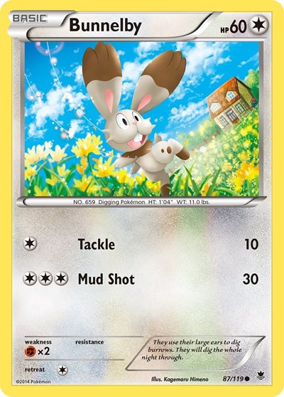 Bunnelby (XY - Phantom Forces) Damaged / Poor