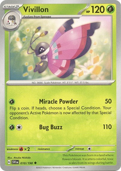 Vivillon (Scarlet and Violet: Base Set) Light Play