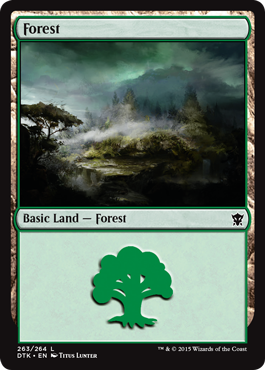 Forest (263) (Dragons of Tarkir) Light Play