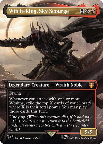 Witch-king, Sky Scourge (Borderless) (Commander: The Lord of the Rings: Tales of Middle-earth) Light Play Foil