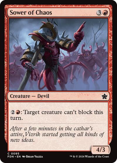 Sower of Chaos (Foundations) Light Play Foil