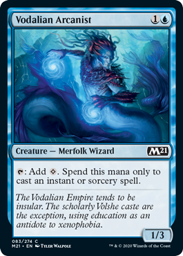 Vodalian Arcanist (Magic 2021 Core Set) Light Play
