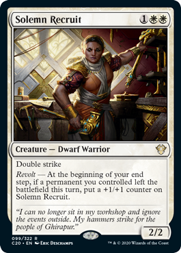 Solemn Recruit (Commander 2020 Ikoria) Light Play