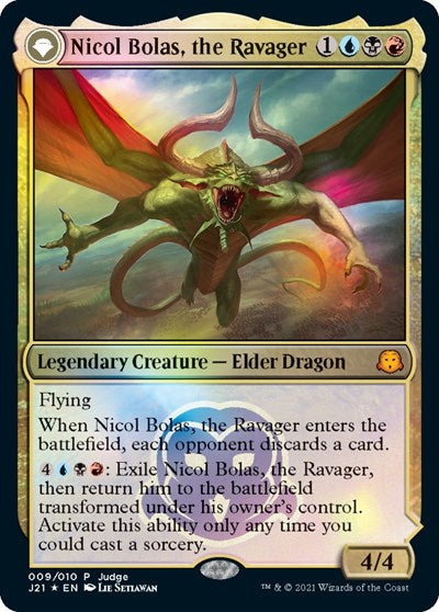 Nicol Bolas, the Ravager (Promos: Judge) Light Play Foil