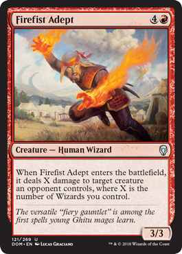 Firefist Adept (Dominaria) Light Play