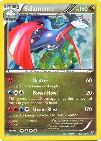 Salamence - 57/108 (Cosmos Holo) (Blister Exclusives) Damaged / Poor Holofoil