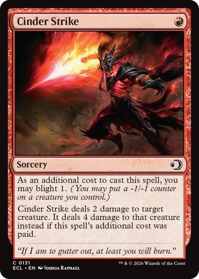 Cinder Strike (Lorwyn Eclipsed) Light Play