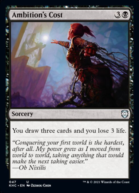 Ambition's Cost (Commander 2021 Kaldheim) Light Play