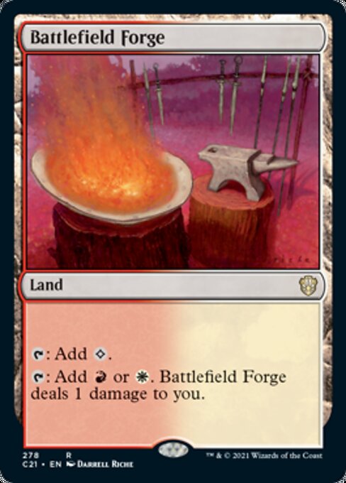 Battlefield Forge (Commander 2021 Strixhaven) Light Play