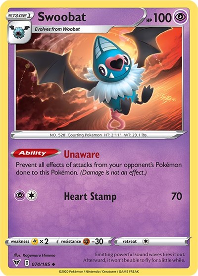 Swoobat (SWSH04: Vivid Voltage) Light Play