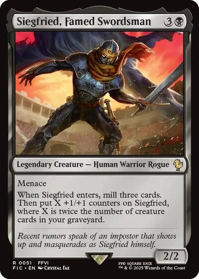 Siegfried, Famed Swordsman (Commander: FINAL FANTASY) Light Play