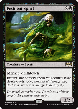 Pestilent Spirit (Ravnica Allegiance) Light Play