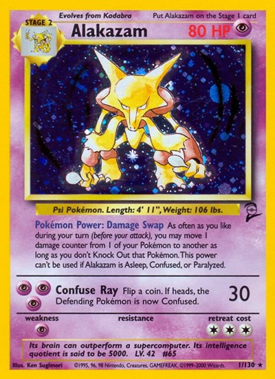 Alakazam (Base Set 2) Light Play Holofoil