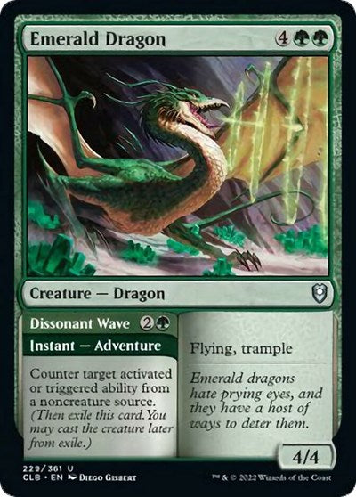 Emerald Dragon (Commander Legends: Battle for Baldur's Gate) Light Play