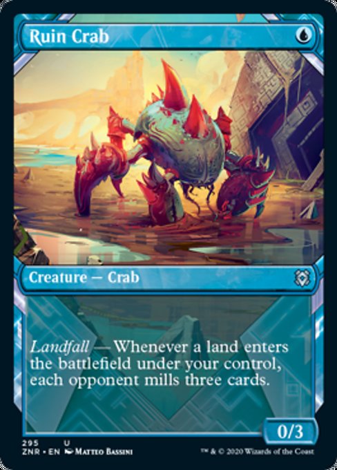Ruin Crab (Showcase) (Zendikar Rising) Light Play