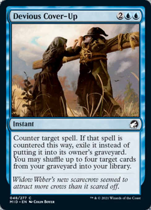 Devious Cover-Up (Innistrad: Midnight Hunt) Light Play