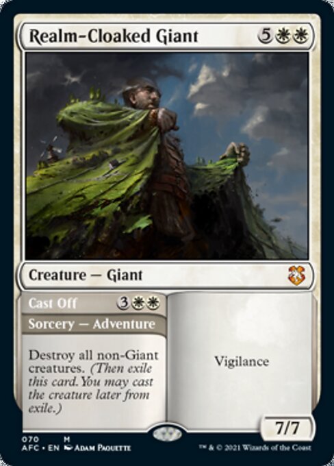 Realm-Cloaked Giant / Cast Off (Commander 2021 Forgotten Realms) Light Play