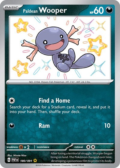 Paldean Wooper - 180 (SV: Paldean Fates) Light Play Holofoil