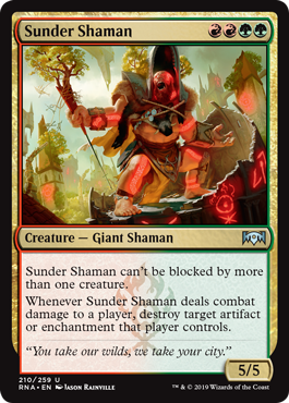 Sunder Shaman (Ravnica Allegiance) Light Play