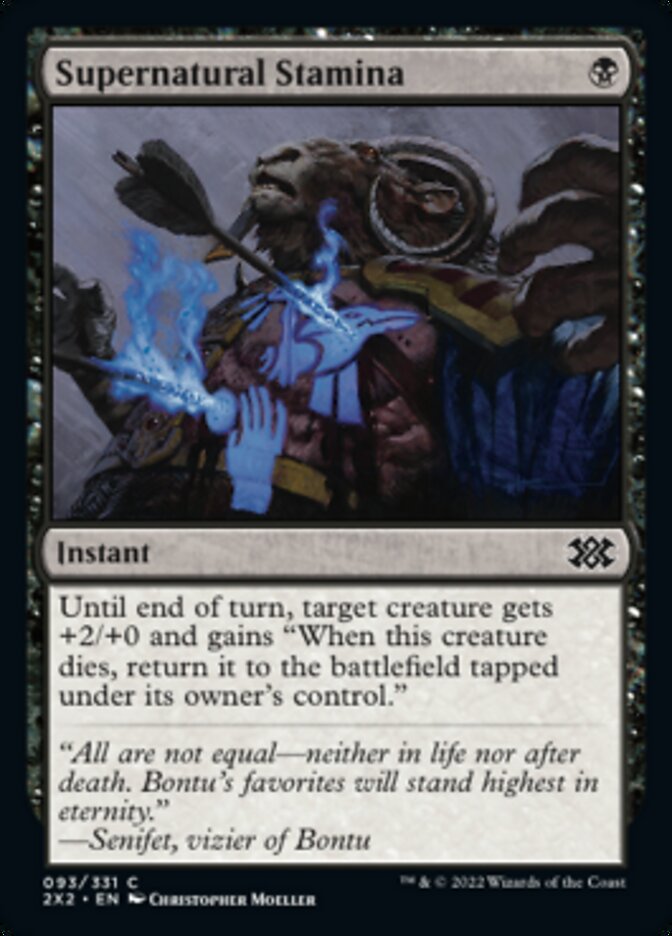 Supernatural Stamina (Double Masters 2022) Light Play Foil