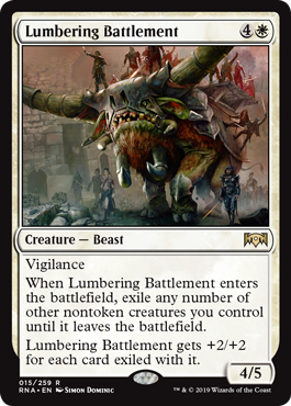 Lumbering Battlement (Ravnica Allegiance) Light Play