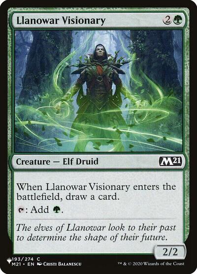 Llanowar Visionary (The List) Light Play