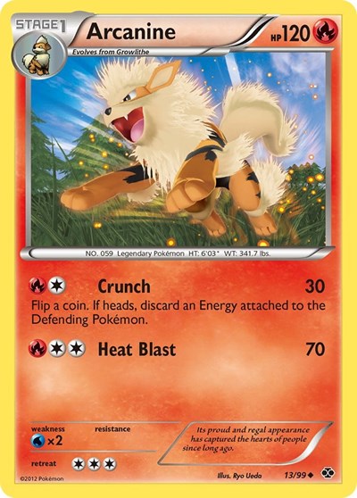 Arcanine (13) (Next Destinies) Light Play