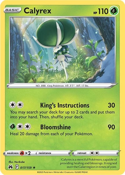 Calyrex (Crown Zenith) Light Play Reverse Holofoil