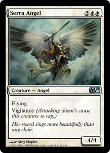 Serra Angel (Magic 2010 Core Set) Light Play