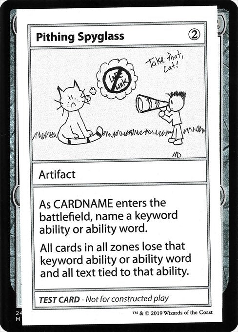 Pithing Spyglass (No PW Symbol) (Mystery Booster Test Print 2021) Light Play
