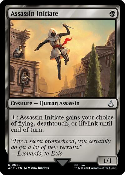 Assassin Initiate (Universes Beyond: Assassin's Creed) Light Play Foil