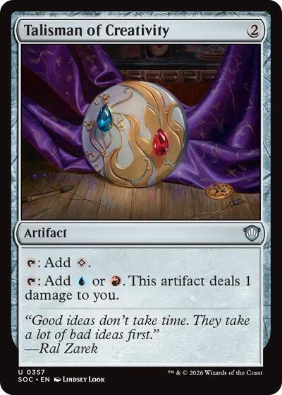 Talisman of Creativity (Commander: Secrets of Strixhaven) Light Play