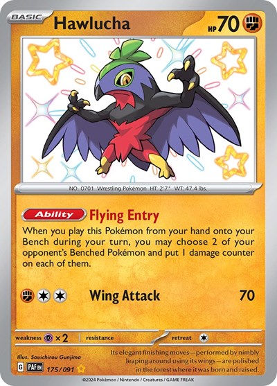 Hawlucha (SV: Paldean Fates) Light Play Holofoil