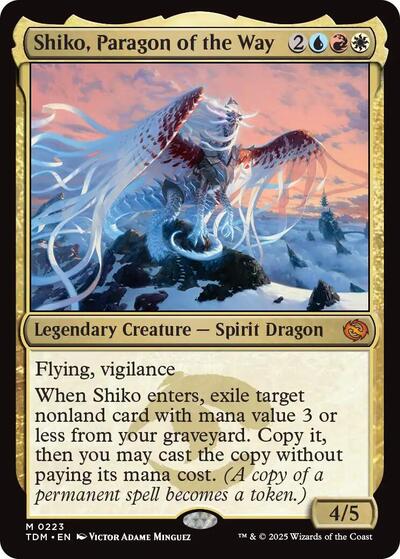 Shiko, Paragon of the Way (Tarkir: Dragonstorm) Light Play Foil