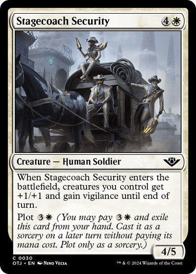 Stagecoach Security (Outlaws of Thunder Junction) Light Play Foil