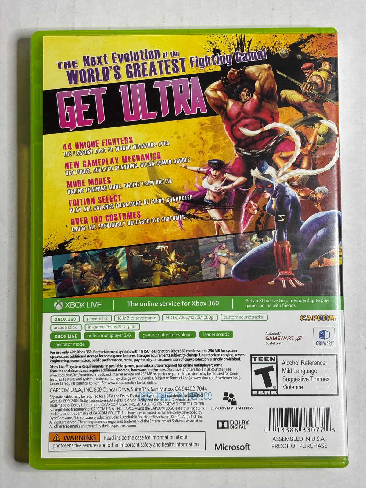 Ultra Street fighter IV: For The (Xbox 360) (No Manual) (Tested And Working)
