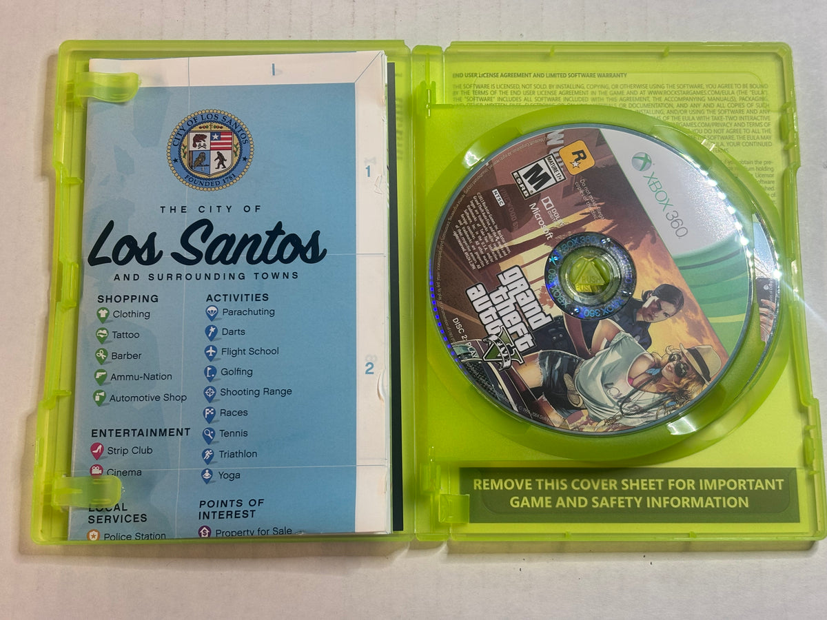 Grand Theft Auto V (Xbox 360) (Complete in Box) (Tested/Working)