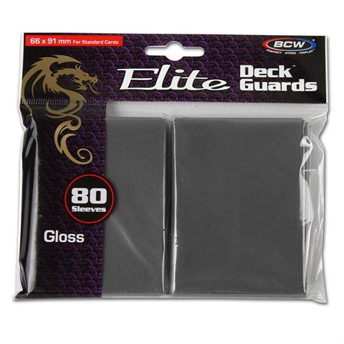 Bcw Deck Guard: Deck Protector Sleeve - Elite Glossy Cool Gray (80Ct)