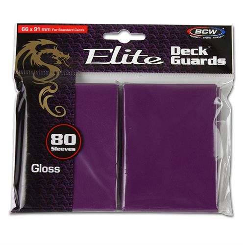 Bcw Deck Guard: Deck Protector Sleeve - Elite Glossy Mulberry (80Ct)