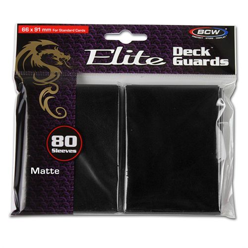 Bcw Deck Guard: Deck Protector Sleeve - Elite Matte Black (80Ct)