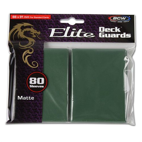 Bcw Deck Guard: Deck Protector Sleeve - Elite Matte Green (80Ct)