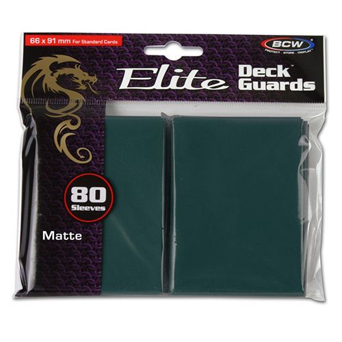 Bcw Deck Guard: Deck Protector Sleeve - Elite Matte Teal (80Ct)