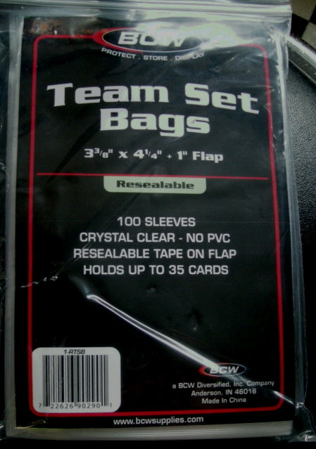 BCW Team Set Sleeves 100ct