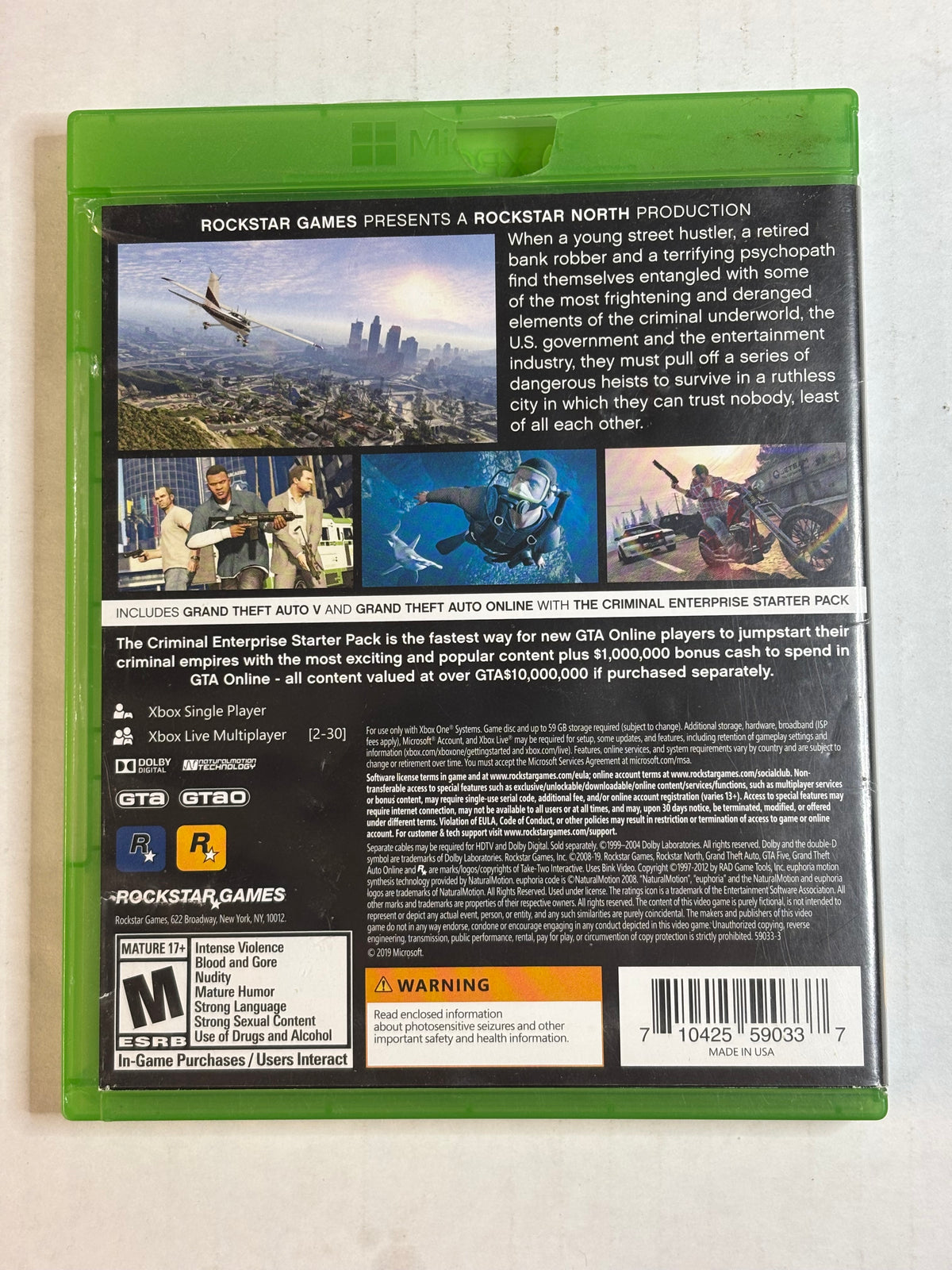 Grand Theft Auto V Premium Edition (Xbox Series X/Xbox one) (Complete In Box)