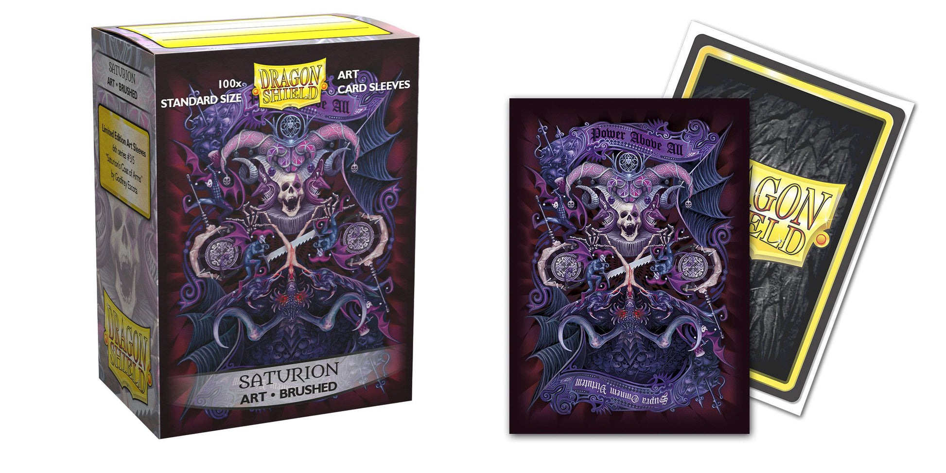 Dragon Shield - Brushed Art Sleeves: Saturion Coat-of-Arms (100ct)