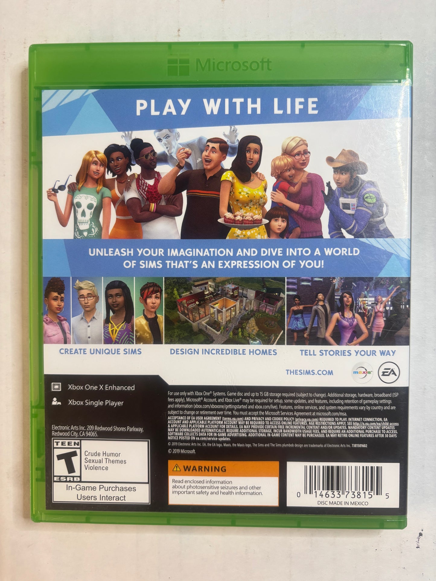 The Sim's 4 (Xbox One) (Complete In Box)