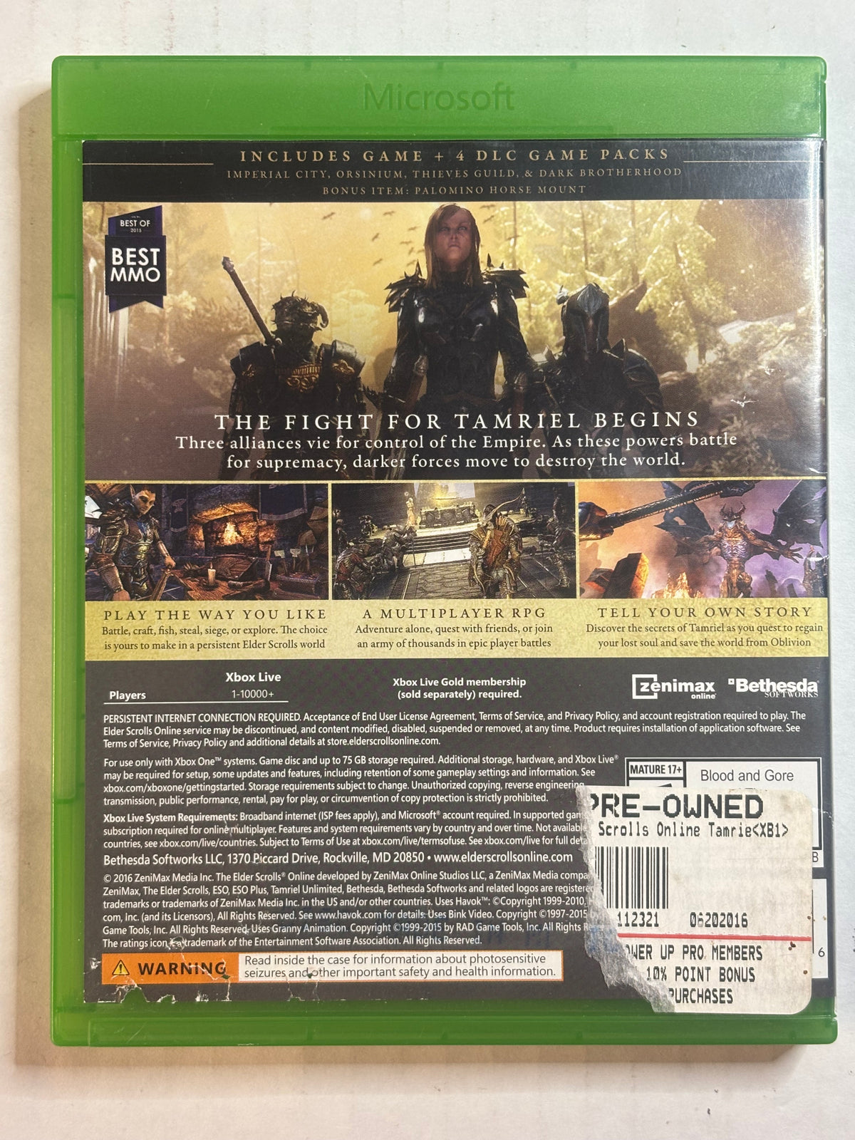 The Elder Scrolls Online (Xbox Series XS/Xbox one) (Complete In Box) (Tested And Working)