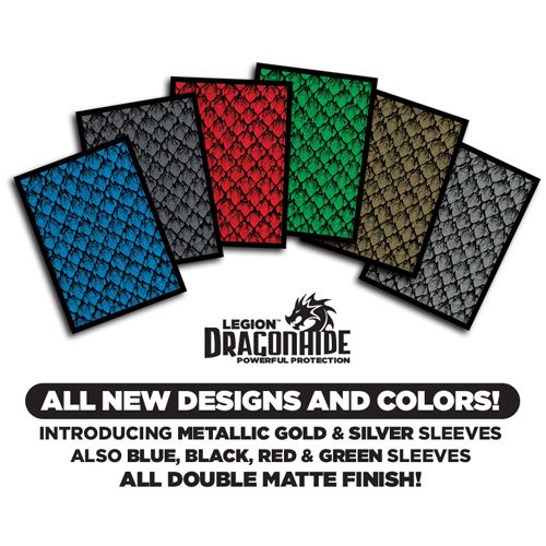 Legion Matte Sleeves: Dragon Hide 50 Ct - Silver Metallic